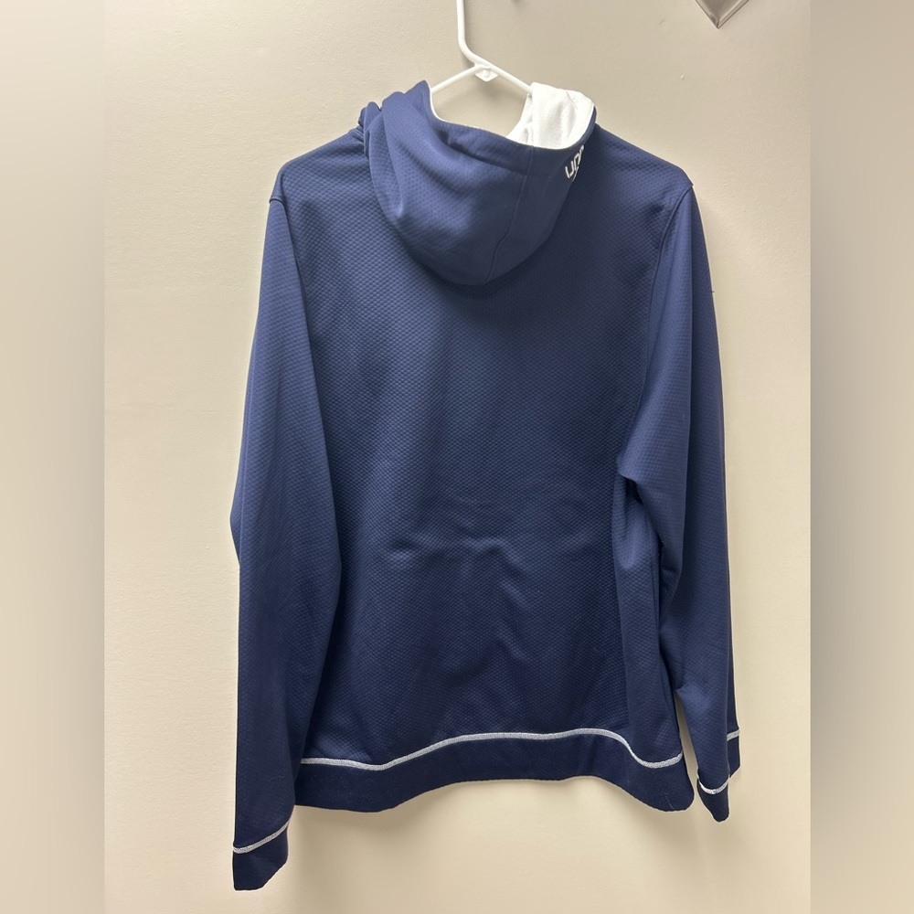Under Armour‎ Men’s Double Threat Armour Fleece Navy Blue Hoodie - Picture 3 of 6